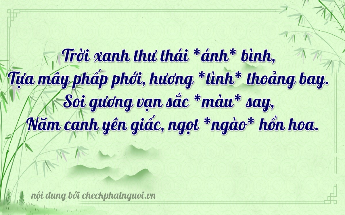 Bài thơ ý nghĩa cho <b>biển số 27A-12681</b> tại website checkphatnguoi.vn