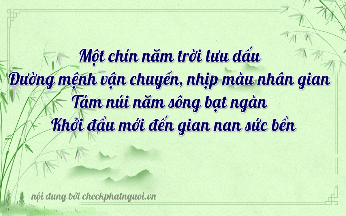 Bài thơ ý nghĩa cho <b>biển số 27A-13987</b> tại website checkphatnguoi.vn