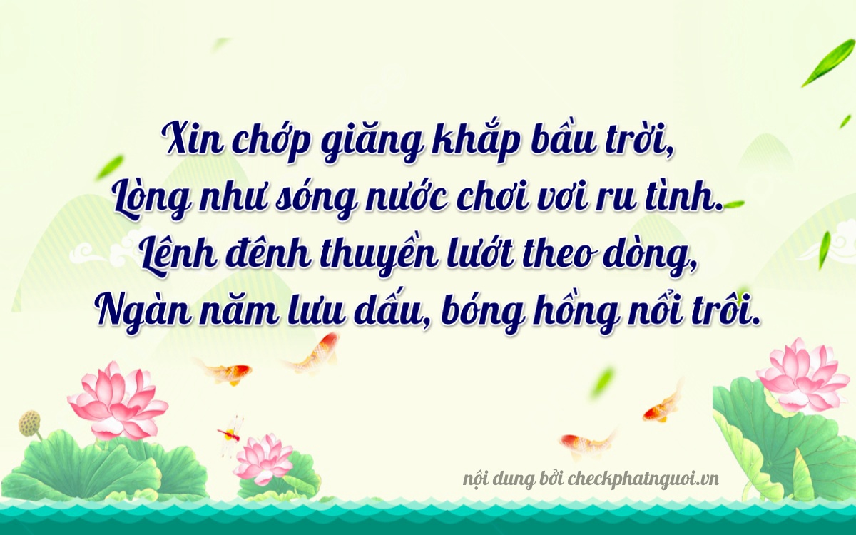 Bài thơ ý nghĩa cho <b>biển số 27AN-01332</b> tại website checkphatnguoi.vn
