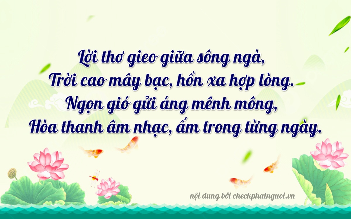 Bài thơ ý nghĩa cho <b>biển số 27AN-03289</b> tại website checkphatnguoi.vn