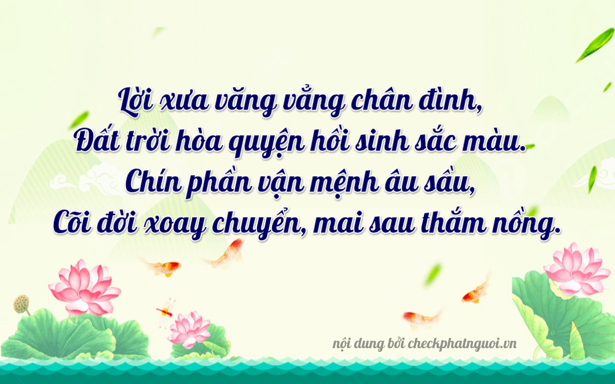 Bài thơ ý nghĩa cho <b>biển số 27AN-04900</b> tại website checkphatnguoi.vn