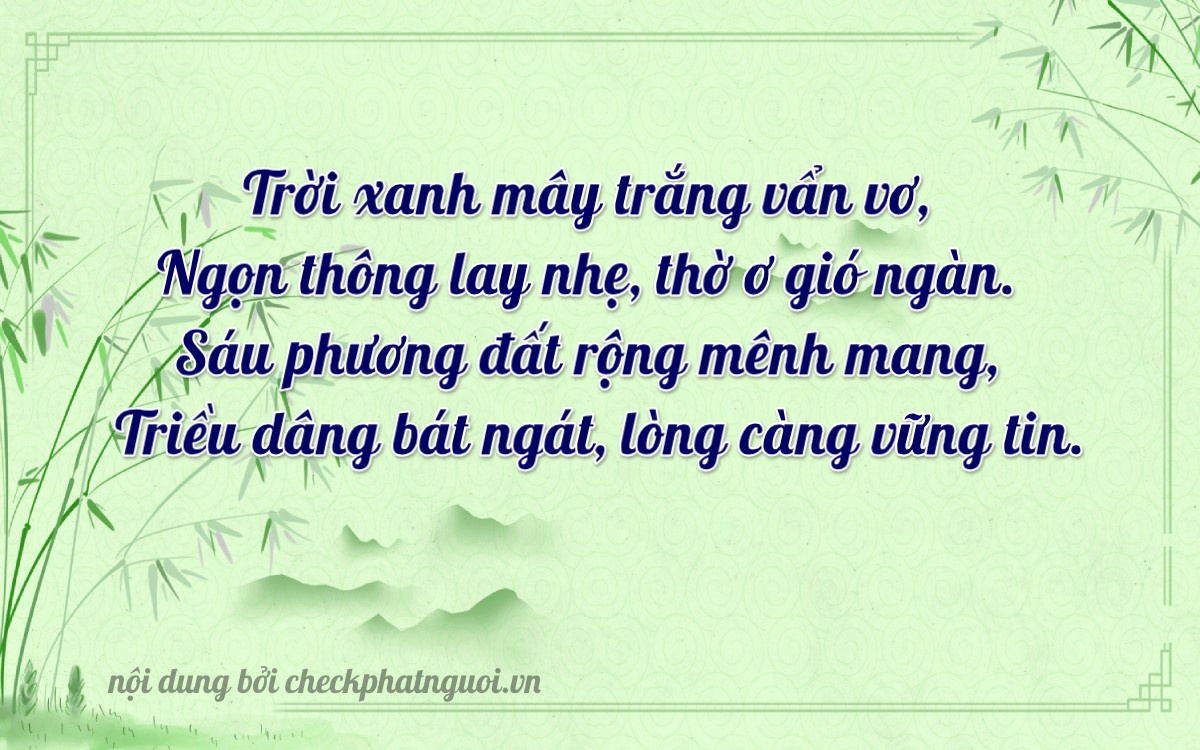 Bài thơ ý nghĩa cho <b>biển số 27AZ-01826</b> tại website checkphatnguoi.vn