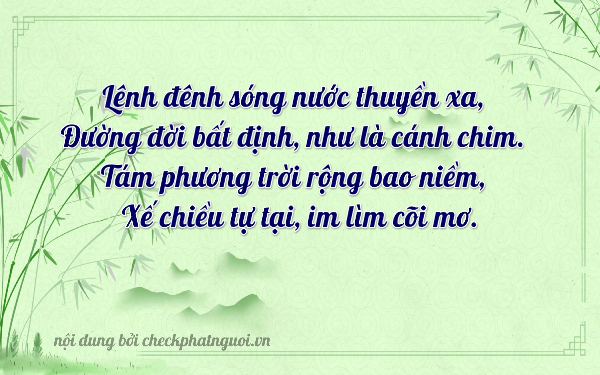 Bài thơ ý nghĩa cho <b>biển số 27AZ-01840</b> tại website checkphatnguoi.vn