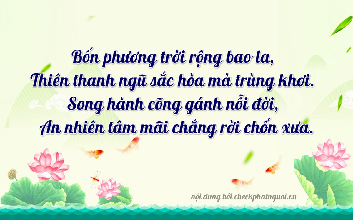 Bài thơ ý nghĩa cho <b>biển số 27B-00423</b> tại website checkphatnguoi.vn