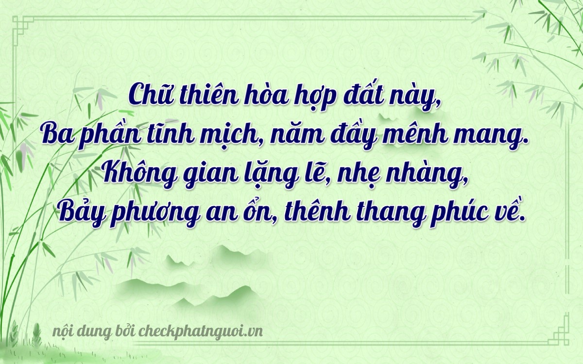 Bài thơ ý nghĩa cho <b>biển số 27B1-33007</b> tại website checkphatnguoi.vn