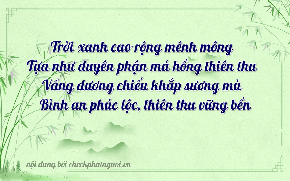 Bài thơ ý nghĩa cho <b>biển số 27B1-44809</b> tại website checkphatnguoi.vn