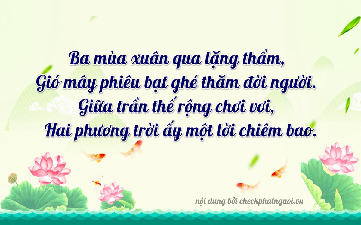 Bài thơ ý nghĩa cho <b>biển số 27B2-33220</b> tại website checkphatnguoi.vn