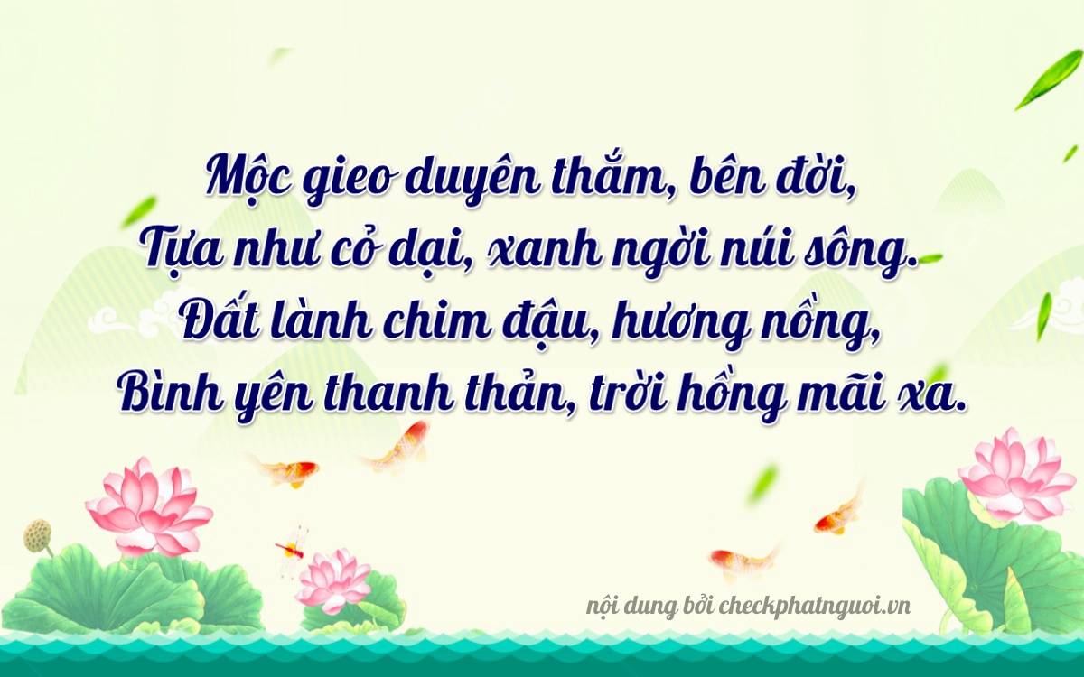 Bài thơ ý nghĩa cho <b>biển số 27B2-34915</b> tại website checkphatnguoi.vn