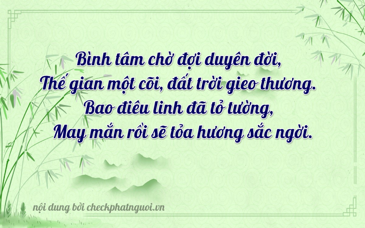 Bài thơ ý nghĩa cho <b>biển số 27C-02047</b> tại website checkphatnguoi.vn