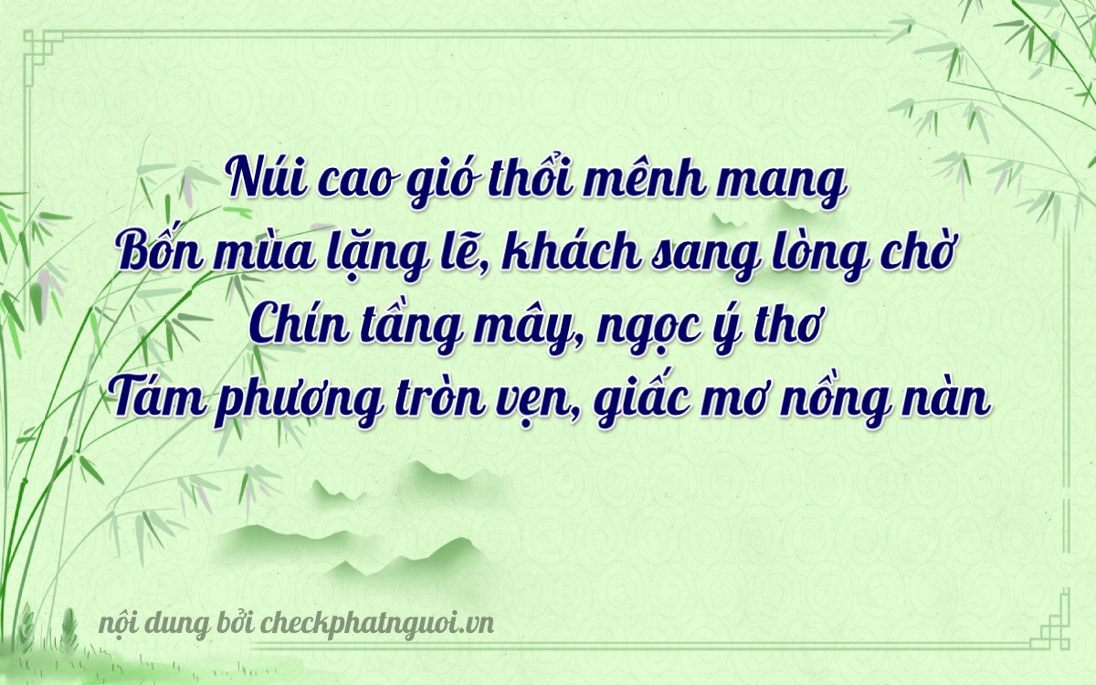 Bài thơ ý nghĩa cho <b>biển số 27C-03498</b> tại website checkphatnguoi.vn