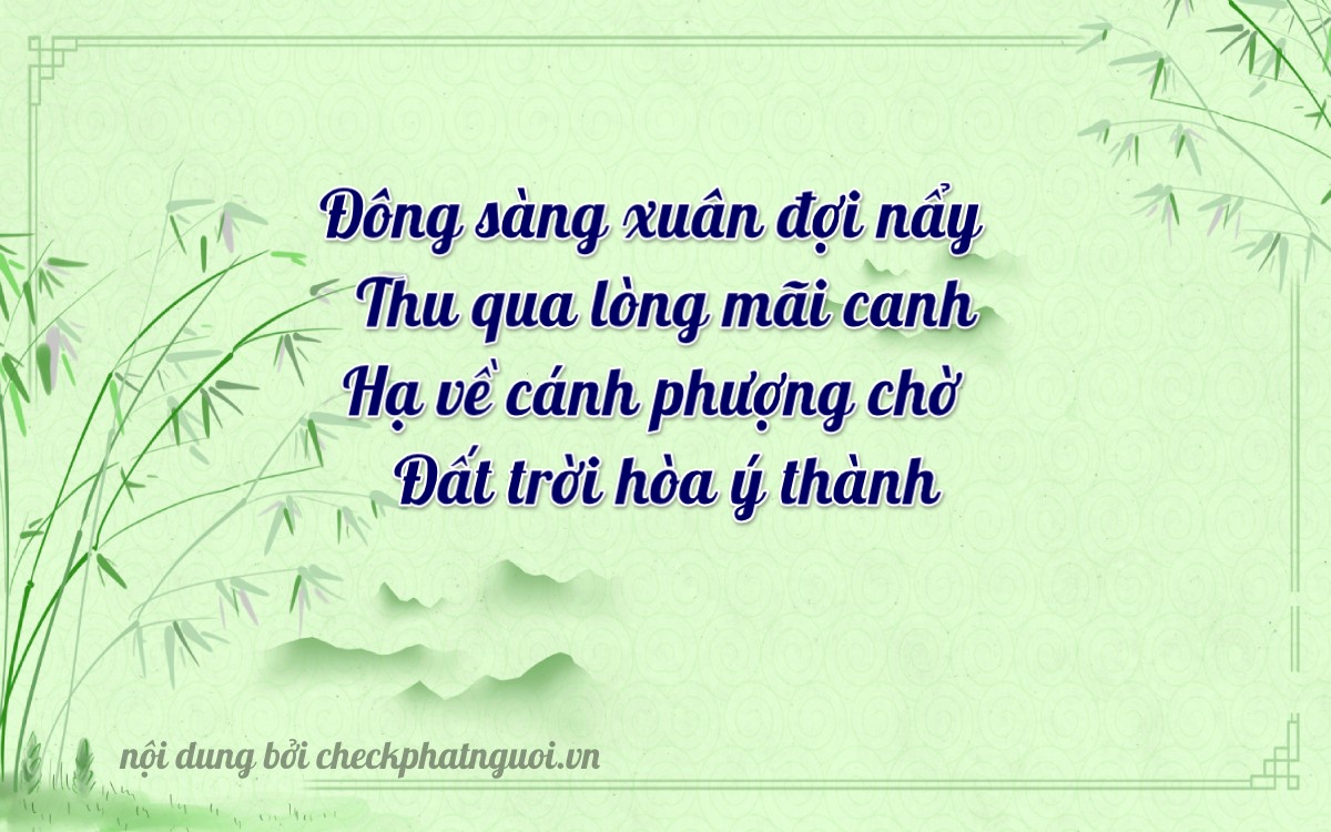 Bài thơ ý nghĩa cho <b>biển số 27C-04859</b> tại website checkphatnguoi.vn