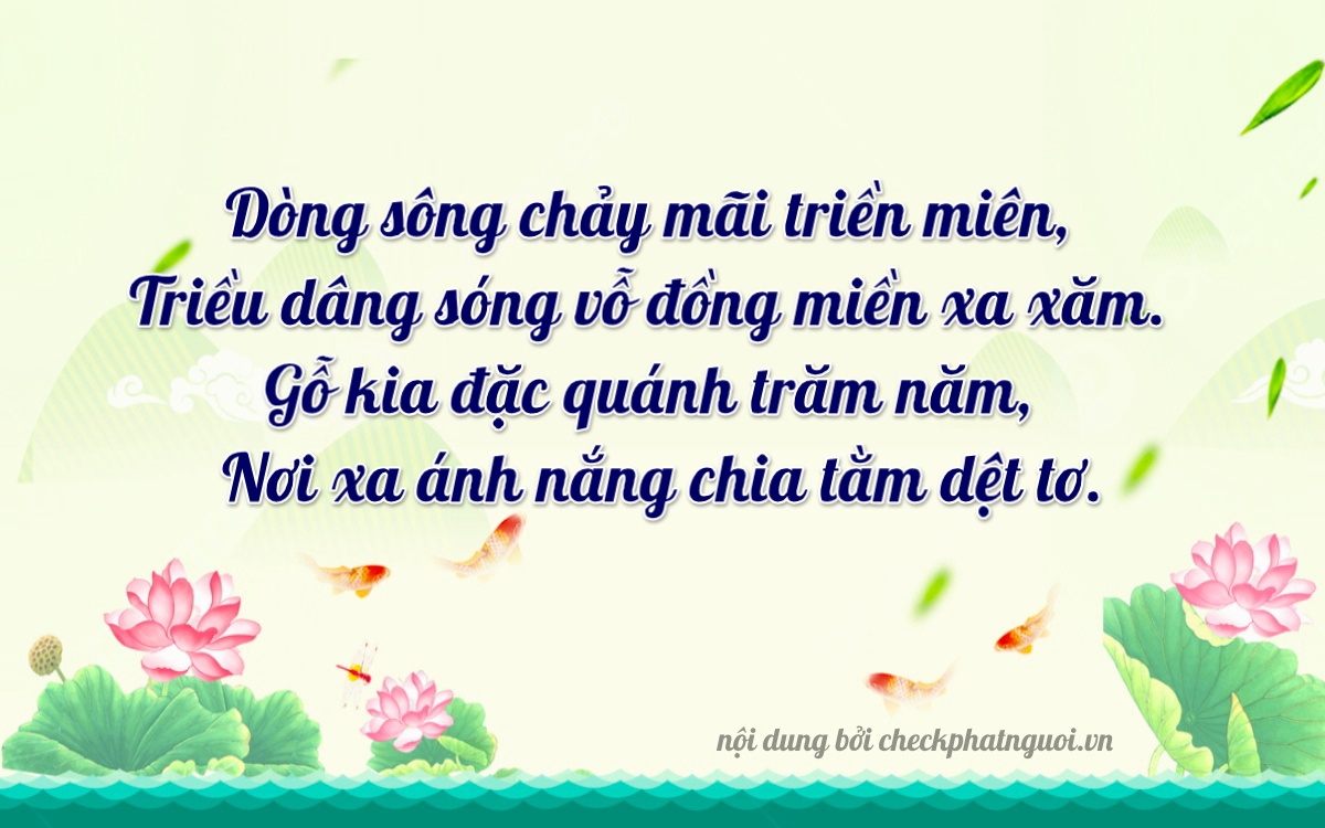 Bài thơ ý nghĩa cho <b>biển số 27C-07384</b> tại website checkphatnguoi.vn