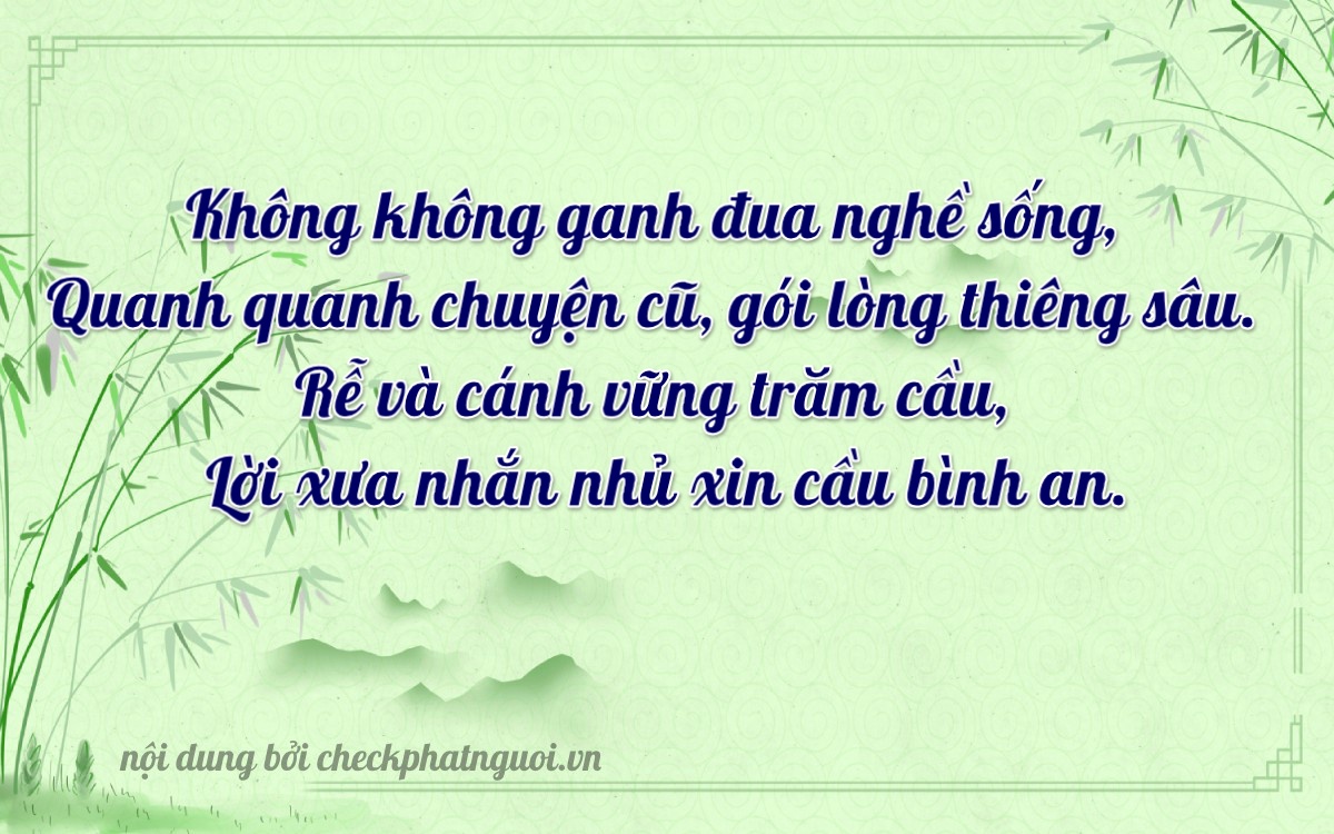 Bài thơ ý nghĩa cho <b>biển số 27F-00054</b> tại website checkphatnguoi.vn