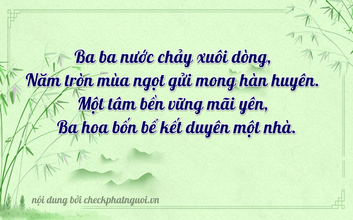 Bài thơ ý nghĩa cho <b>biển số 27H-35313</b> tại website checkphatnguoi.vn