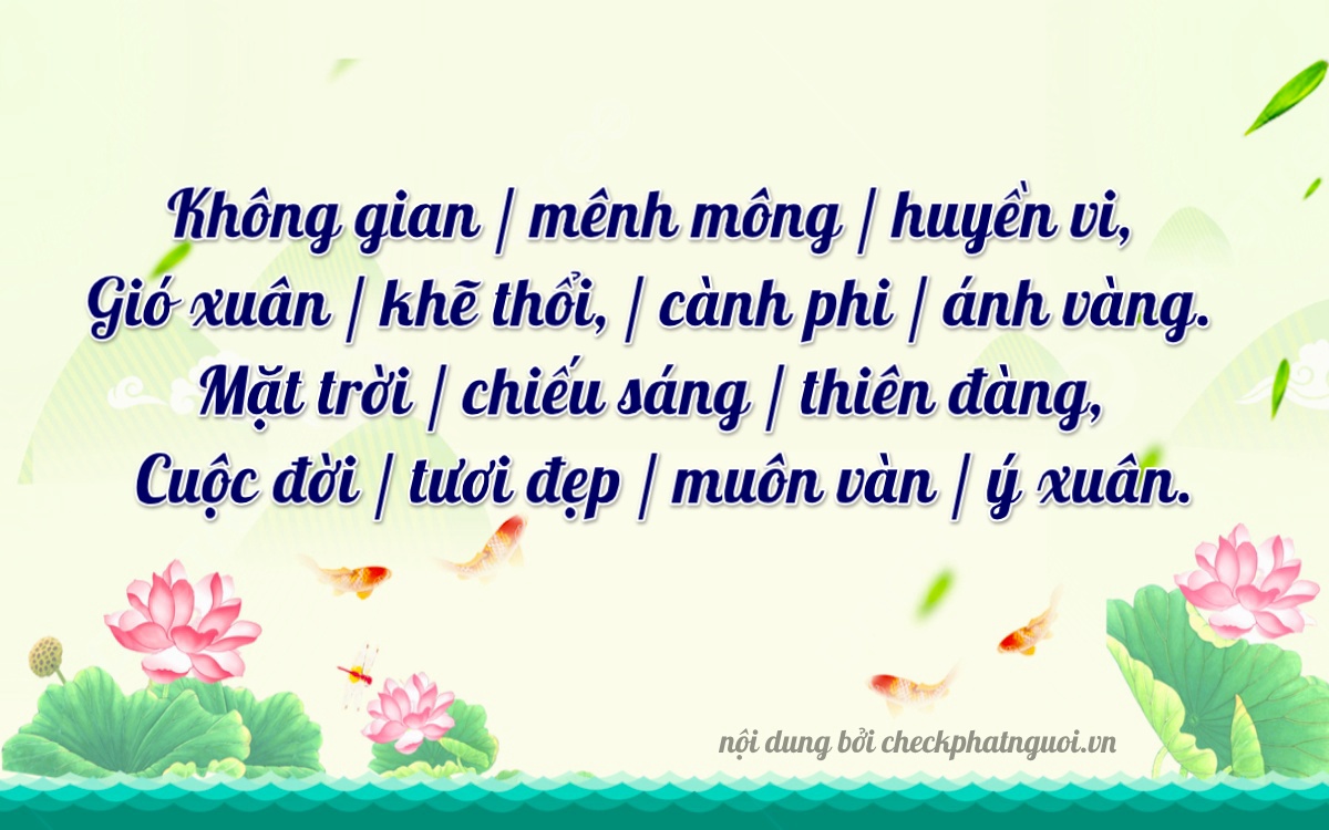 Bài thơ ý nghĩa cho <b>biển số 27N1-11273</b> tại website checkphatnguoi.vn