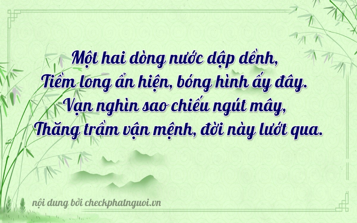 Bài thơ ý nghĩa cho <b>biển số 27N1-12019</b> tại website checkphatnguoi.vn