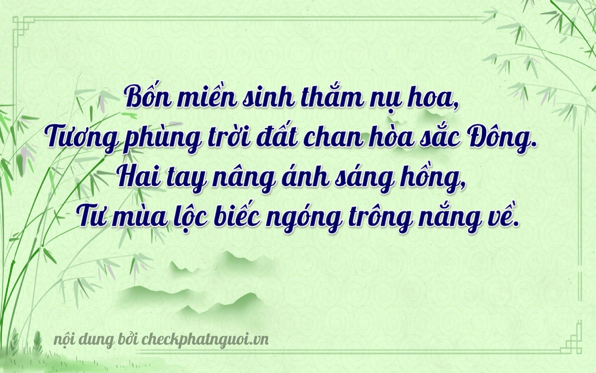 Bài thơ ý nghĩa cho <b>biển số 27N1-14424</b> tại website checkphatnguoi.vn