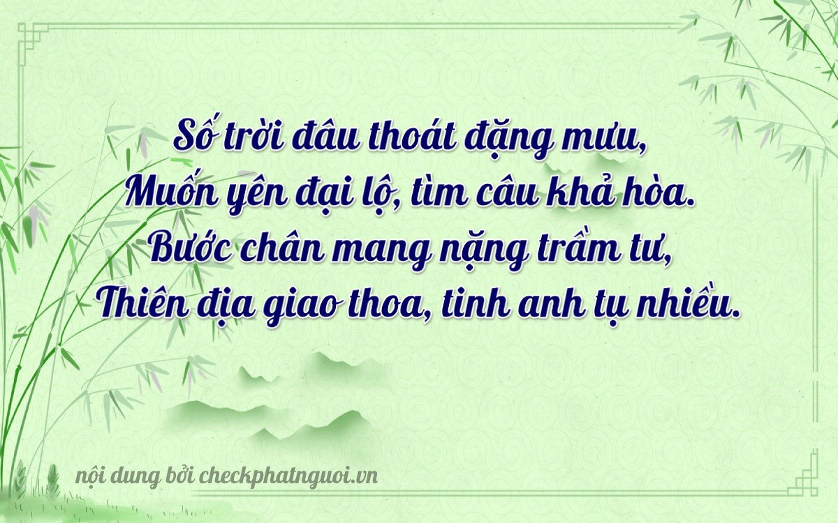 Bài thơ ý nghĩa cho <b>biển số 27P1-01631</b> tại website checkphatnguoi.vn