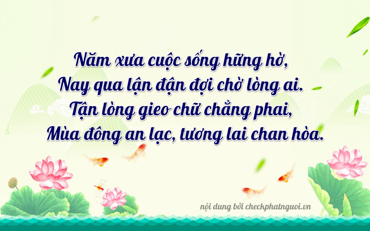 Bài thơ ý nghĩa cho <b>biển số 27V1-00568</b> tại website checkphatnguoi.vn
