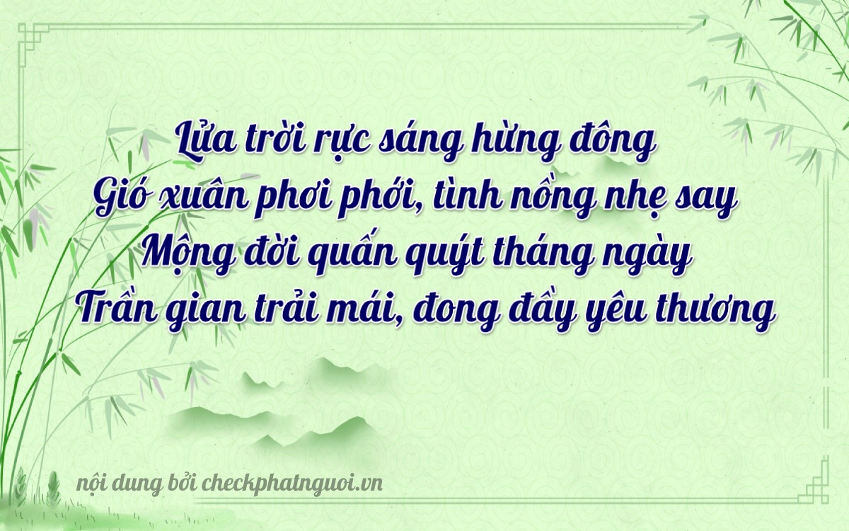 Bài thơ ý nghĩa cho <b>biển số 28189</b> tại website checkphatnguoi.vn