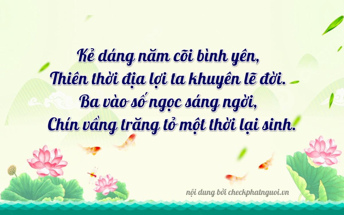 Bài thơ ý nghĩa cho <b>biển số 28A-05139</b> tại website checkphatnguoi.vn