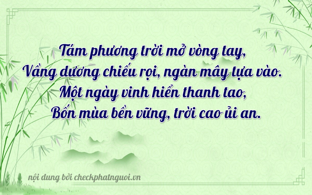Bài thơ ý nghĩa cho <b>biển số 28A-08124</b> tại website checkphatnguoi.vn