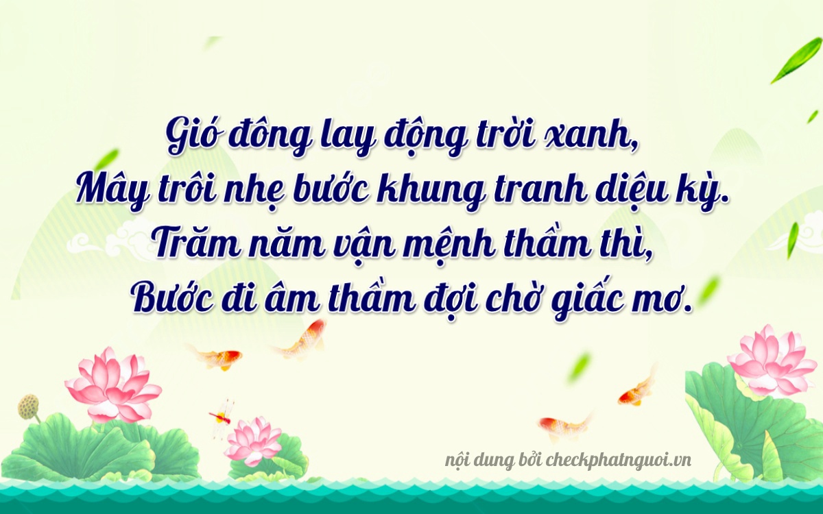 Bài thơ ý nghĩa cho <b>biển số 28A-10985</b> tại website checkphatnguoi.vn