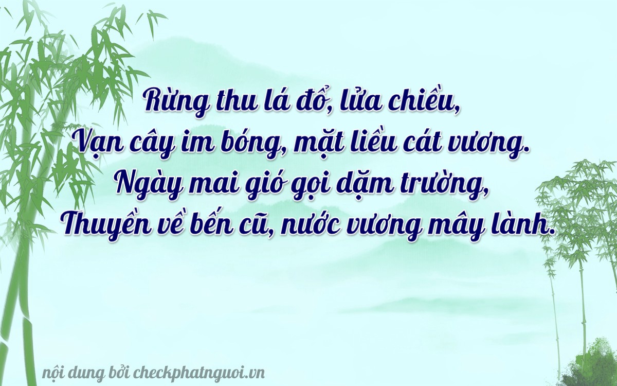 Bài thơ ý nghĩa cho <b>biển số 28A-13878</b> tại website checkphatnguoi.vn
