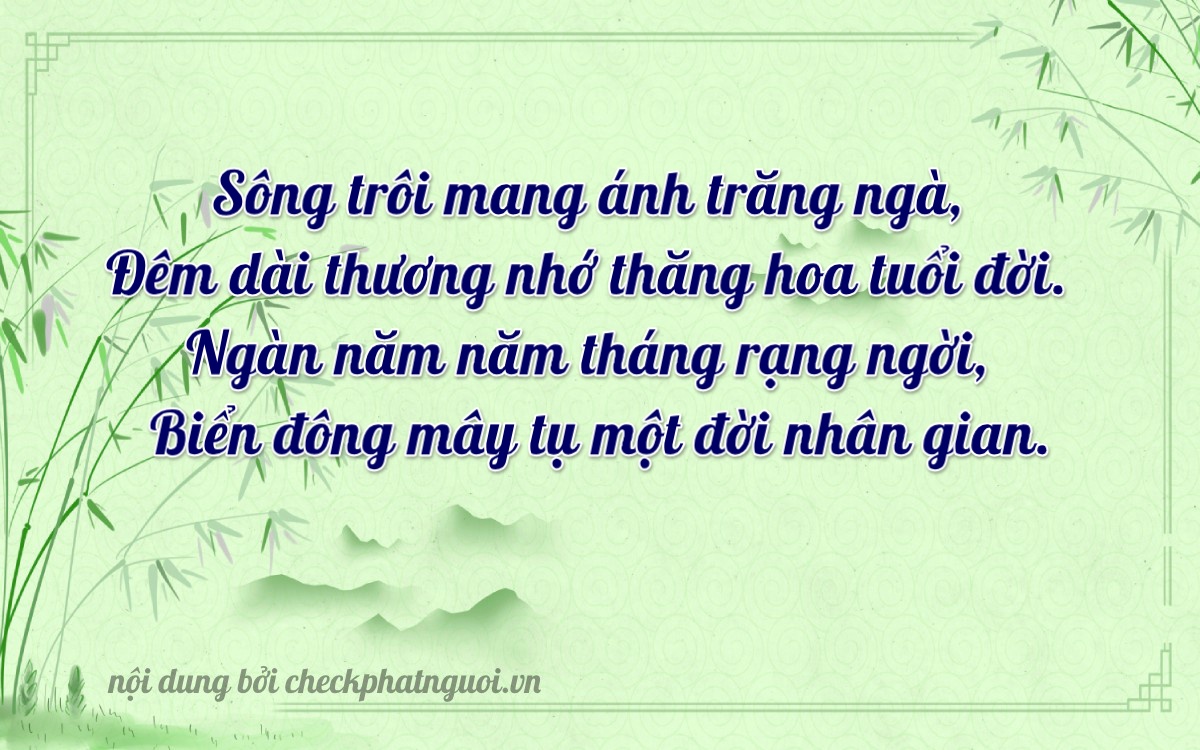 Bài thơ ý nghĩa cho <b>biển số 28A-20502</b> tại website checkphatnguoi.vn