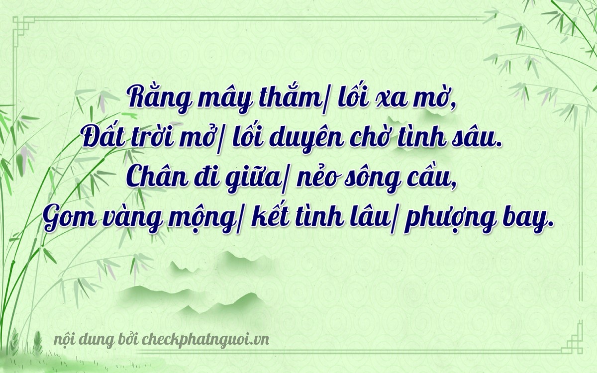 Bài thơ ý nghĩa cho <b>biển số 28A-24779</b> tại website checkphatnguoi.vn