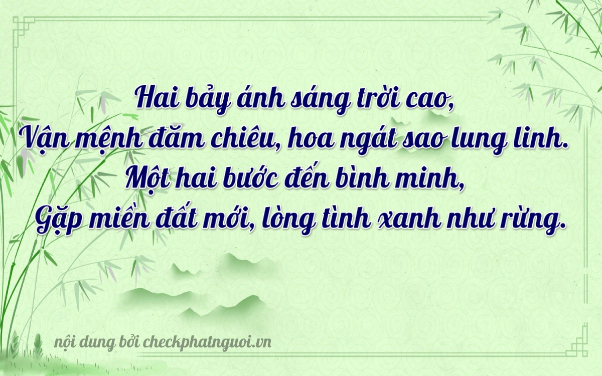 Bài thơ ý nghĩa cho <b>biển số 28B1-27129</b> tại website checkphatnguoi.vn