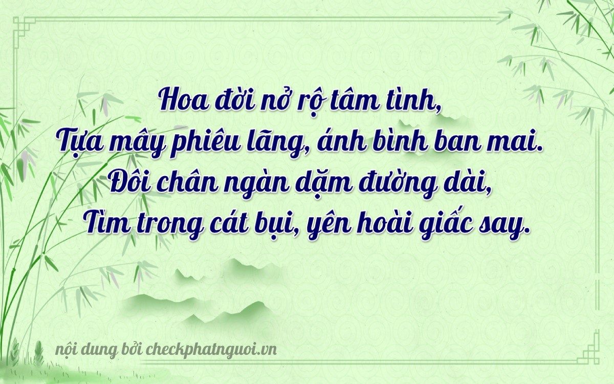 Bài thơ ý nghĩa cho <b>biển số 28B1-40529</b> tại website checkphatnguoi.vn
