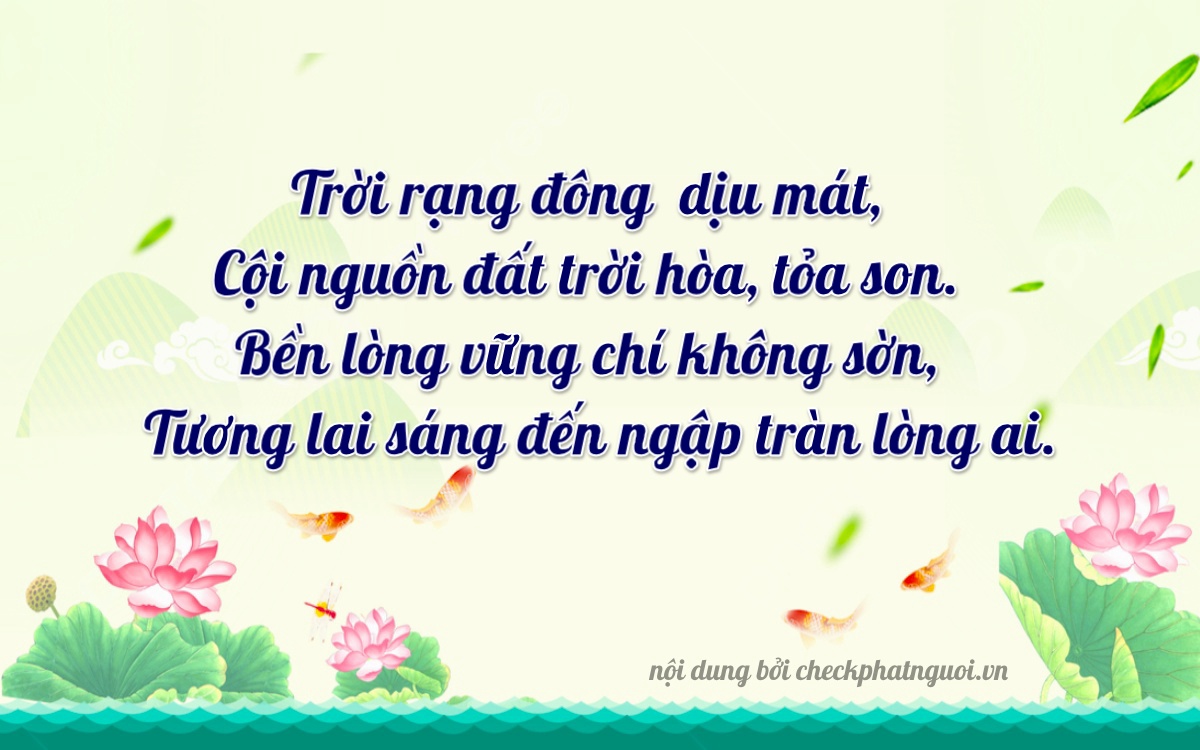 Bài thơ ý nghĩa cho <b>biển số 28C-04116</b> tại website checkphatnguoi.vn