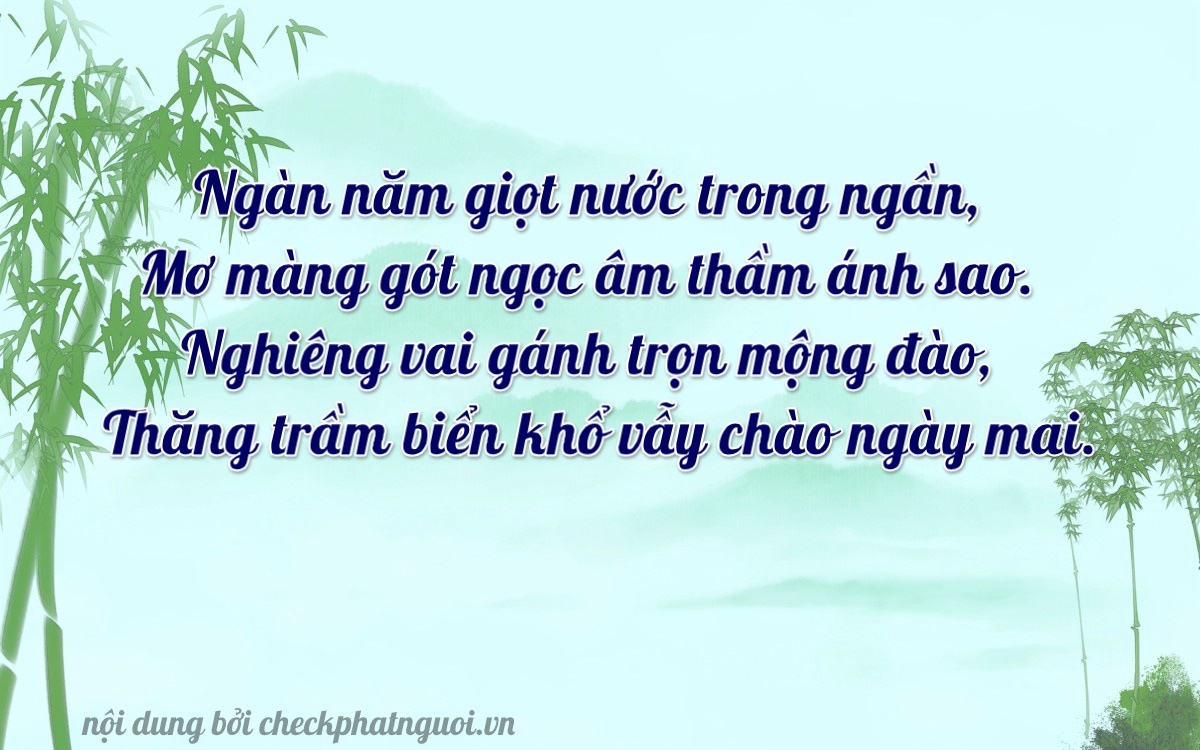 Bài thơ ý nghĩa cho <b>biển số 28E-00267</b> tại website checkphatnguoi.vn