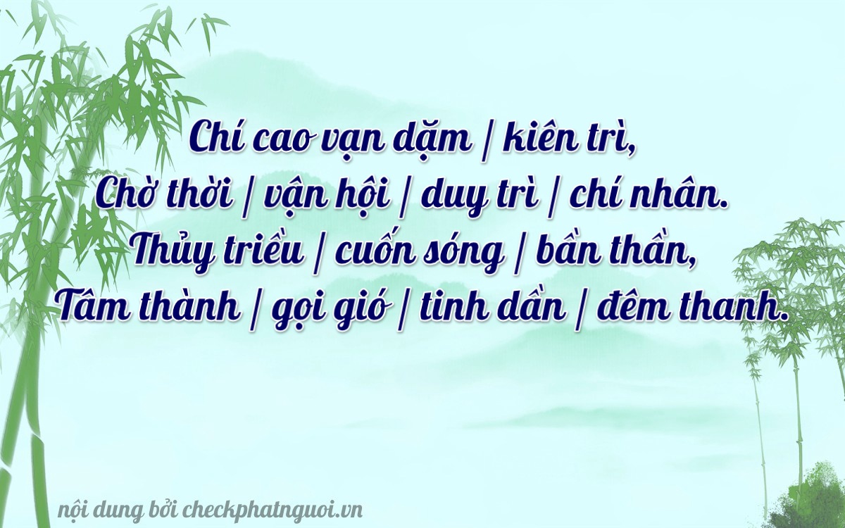 Bài thơ ý nghĩa cho <b>biển số 28F1-15869</b> tại website checkphatnguoi.vn