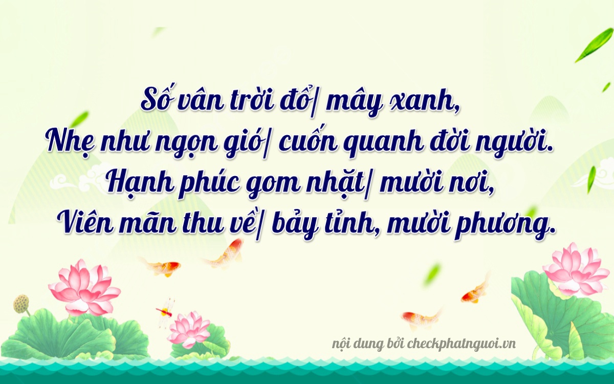 Bài thơ ý nghĩa cho <b>biển số 28F1-17643</b> tại website checkphatnguoi.vn