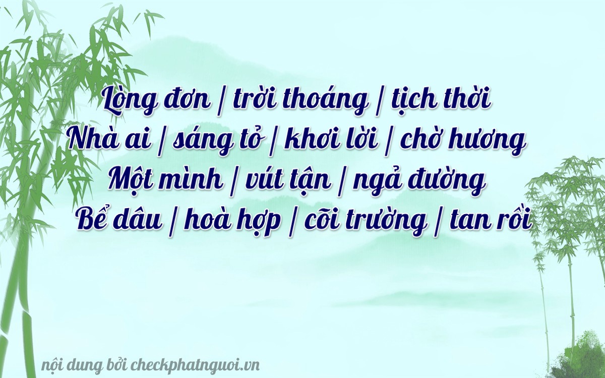 Bài thơ ý nghĩa cho <b>biển số 28FB-01114</b> tại website checkphatnguoi.vn