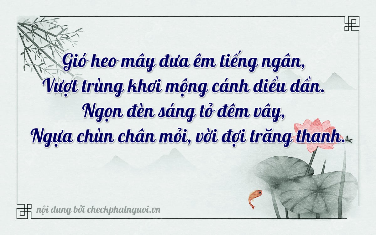 Bài thơ ý nghĩa cho <b>biển số 28FS-01766</b> tại website checkphatnguoi.vn