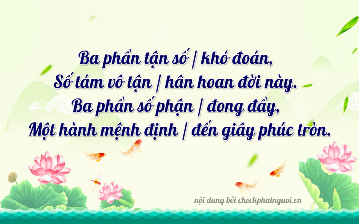 Bài thơ ý nghĩa cho <b>biển số 28FZ-30831</b> tại website checkphatnguoi.vn