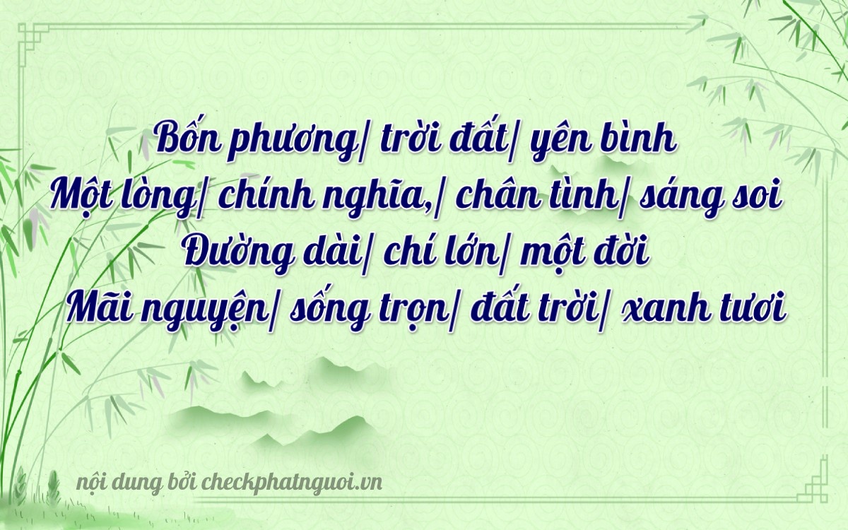 Bài thơ ý nghĩa cho <b>biển số 28G1-41523</b> tại website checkphatnguoi.vn