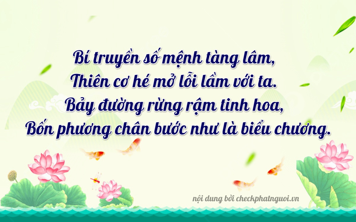 Bài thơ ý nghĩa cho <b>biển số 28H-00704</b> tại website checkphatnguoi.vn