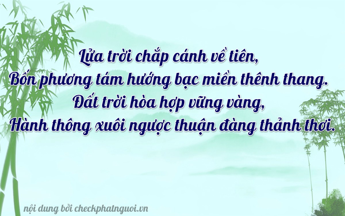 Bài thơ ý nghĩa cho <b>biển số 28H1-24272</b> tại website checkphatnguoi.vn