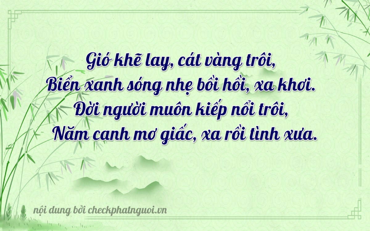 Bài thơ ý nghĩa cho <b>biển số 28H1-69529</b> tại website checkphatnguoi.vn