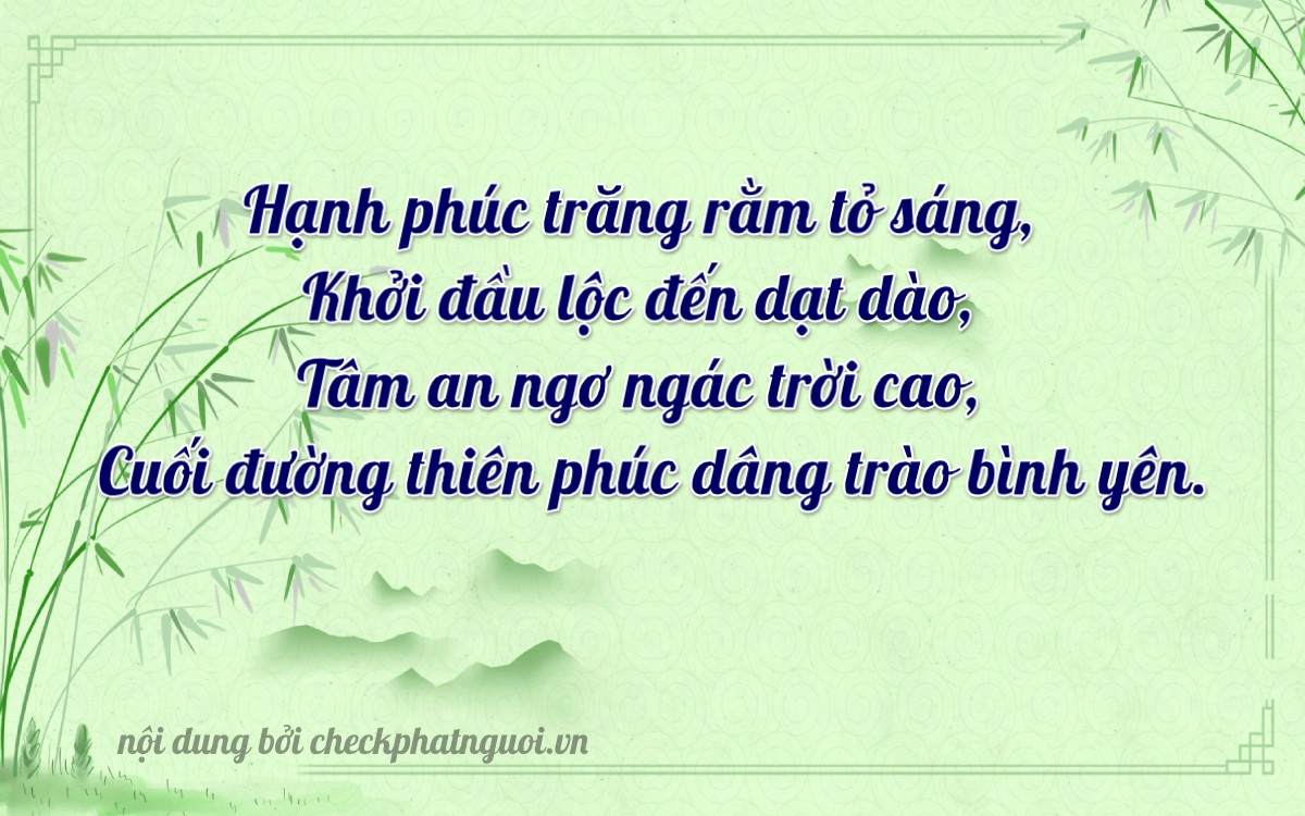 Bài thơ ý nghĩa cho <b>biển số 28L1-24140</b> tại website checkphatnguoi.vn