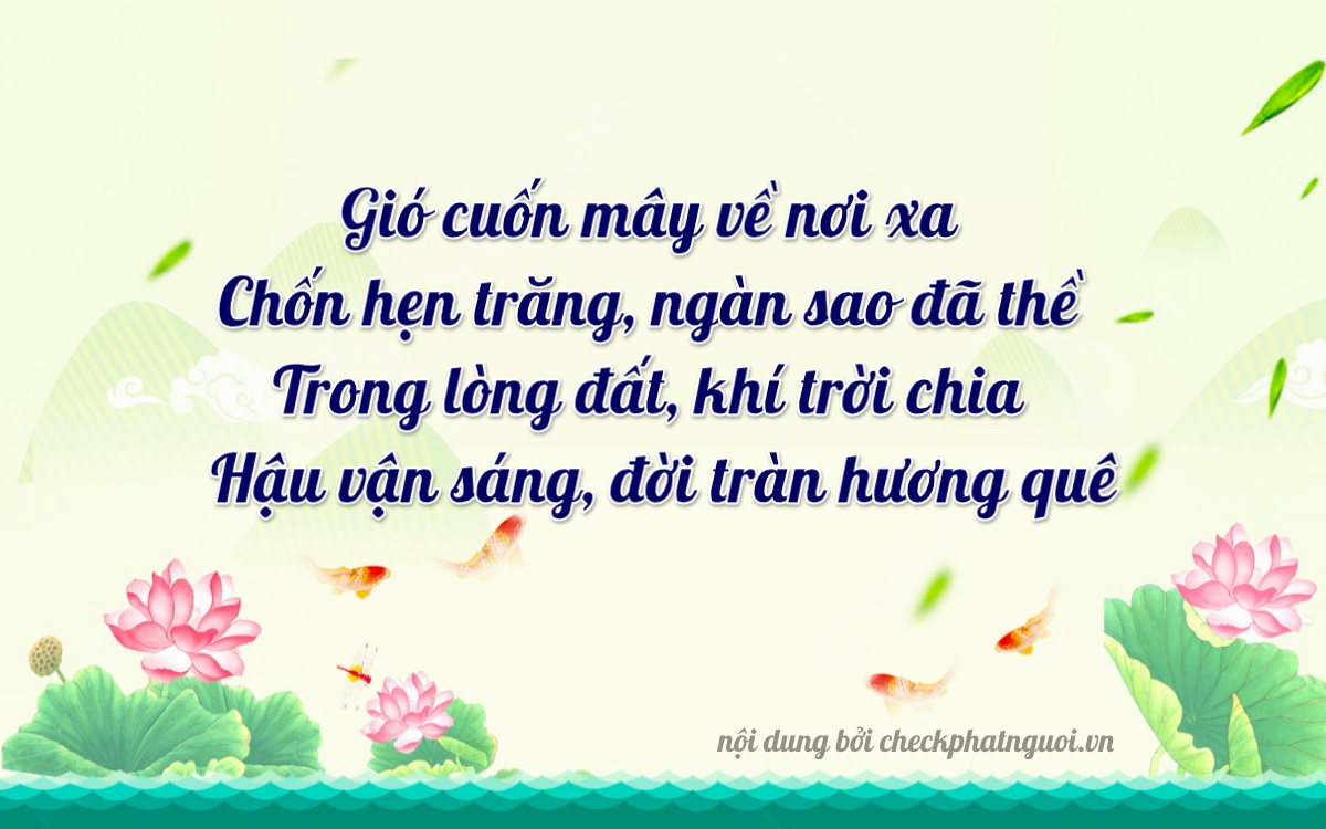 Bài thơ ý nghĩa cho <b>biển số 29746</b> tại website checkphatnguoi.vn