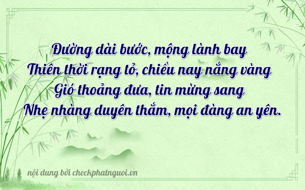 Bài thơ ý nghĩa cho <b>biển số 29A-00804</b> tại website checkphatnguoi.vn