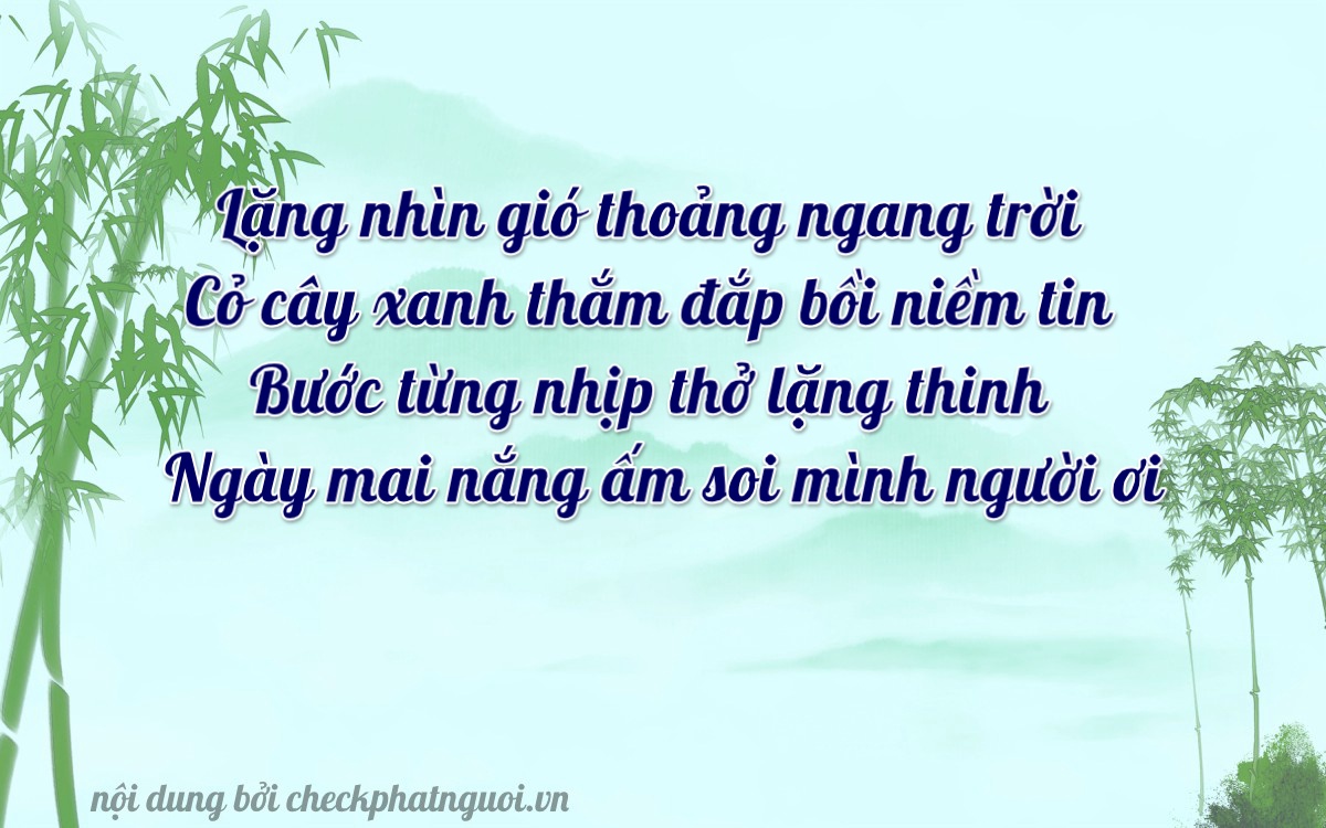 Bài thơ ý nghĩa cho <b>biển số 29A-02031</b> tại website checkphatnguoi.vn