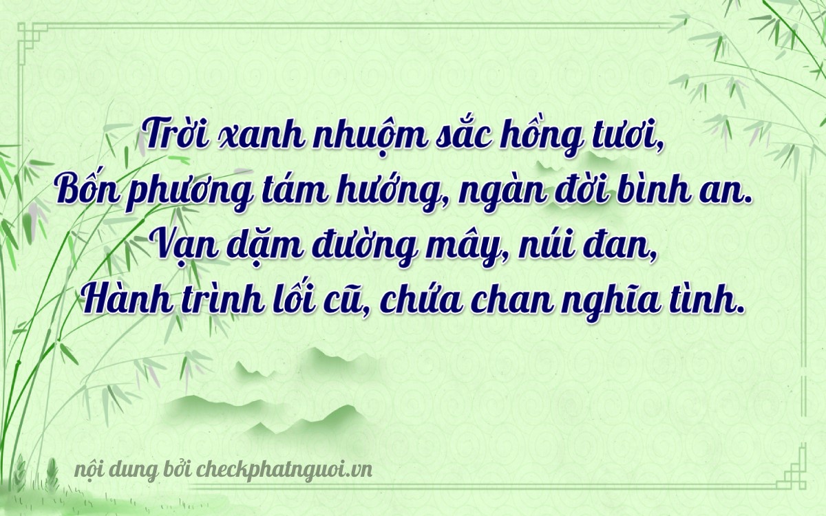 Bài thơ ý nghĩa cho <b>biển số 29A-03422</b> tại website checkphatnguoi.vn