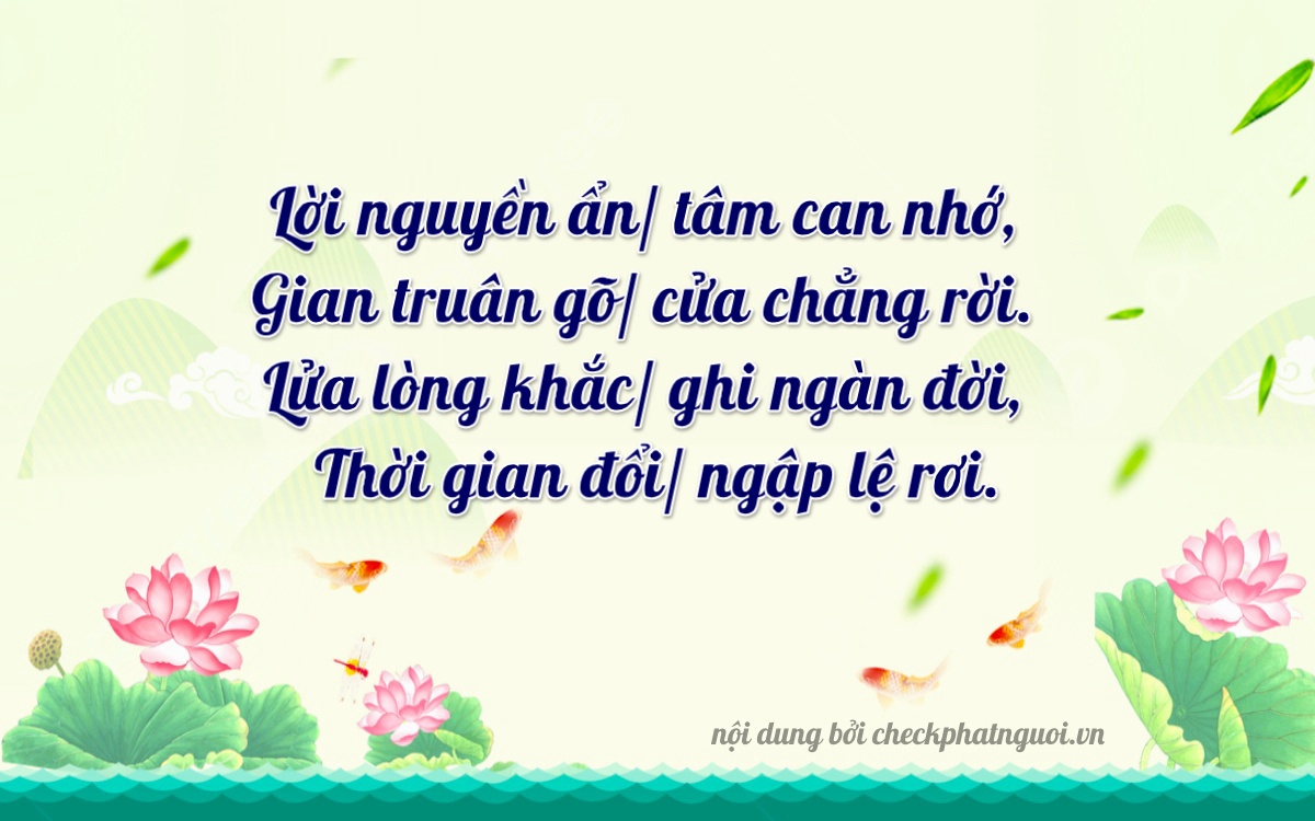 Bài thơ ý nghĩa cho <b>biển số 29A-06839</b> tại website checkphatnguoi.vn
