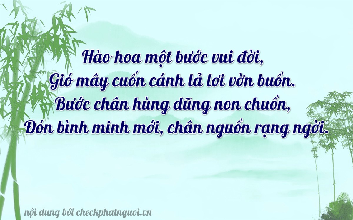 Bài thơ ý nghĩa cho <b>biển số 29A-18400</b> tại website checkphatnguoi.vn